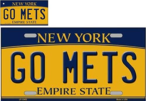 Loira inteligente Go Mets Novelty Metal Chain e combinação de placas - NY Mets