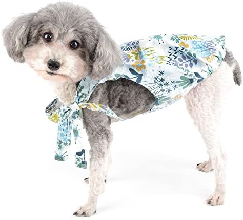 Camisetas de vestidos de cachorro da camisola Zunea para cães pequenos Camisetas de colete de praia de verão, roupas de cachorro