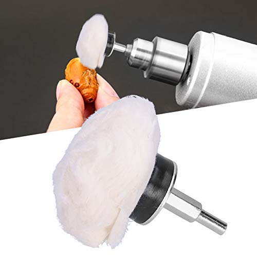 Roda de polimento para perfuração, tipo de polimento de pano branco tipo cogumelo com alça de algodão ferramentas