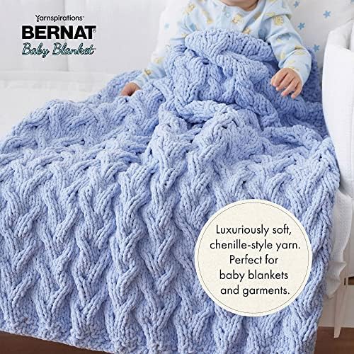 Bernat Baby Blanket Pitter Patter Yarn - 2 pacote de 300g/10,5 onças - poliéster - 6 super volumoso - 220 jardas - tricô/crochê