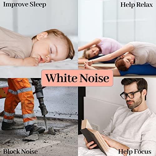 Máquina de som de ruído branco de meditação com 30 sons calmantes 12 cores luz noturna 10 níveis de brilho 32 Volume Nível