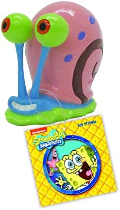 Penn -Plax Bob Esponja Squarepants 'Gary the Snail - Ornamento de aquário de resina grande adiciona uma pequena decoração de biquíni ao seu tanque, multicolor, 3