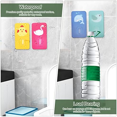 Aboofan 50pcs desenho animado animal gancho de parede parede pegajoso suporte de toalhas acrílico cabides de banheiro cozinha ganchos