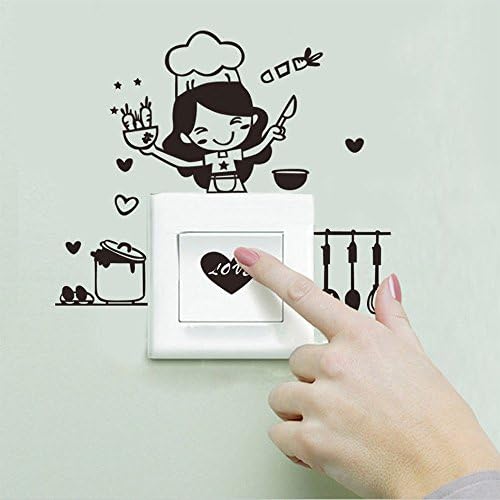 Adesivos de saúde ousados ​​decoração de cozinha decalque adesivo de vinil parede clara caseira fofa cozinheira decoração de