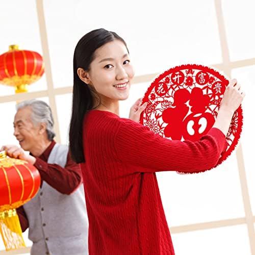 Apodess 47 PCs Decoração do ano novo chinês 2023 Decoração de festivais de primavera com dísticos de primavera, envelopes vermelhos,