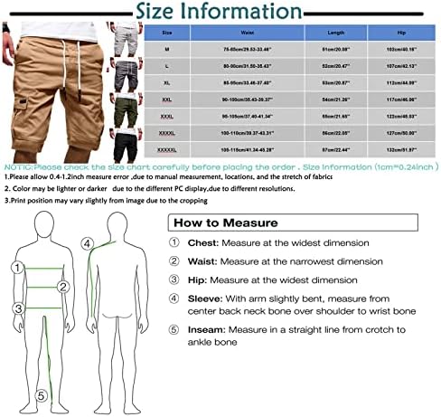 Shorts wenkomg1 para homens, shorts de carga de múltiplos bolsos militares