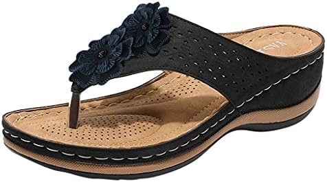 Sandálias de cunha femininas de sgaogew lã de chinelos de dedo do pé de dedo do dedo do dedo do pé no verão de praia de praia para