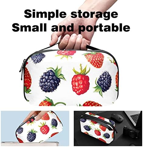 Bolsa de bolsas portáteis de organizações eletrônicas Frutas doces Morangos vermelhos Mulberry Travel Storage Storage para discos