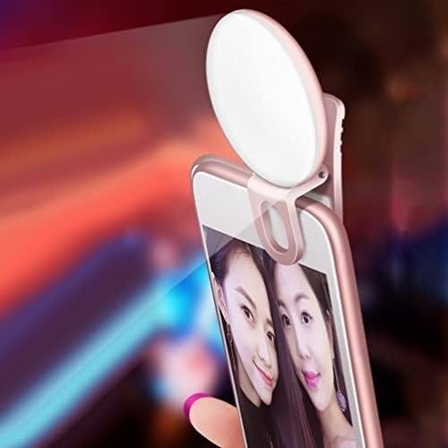 Câmera de câmera de anel soluste LED LED de alta potência Recarregável Clipe Preencha a luz de vídeo com clipe frontal e traseiro para laptop para laptop selfie videoconferência videopere