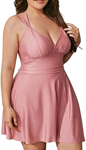 Mutada de banho feminina One Piece Plus Size Cobertura Completa V Vintage 2023 Summer Beach Férias na moda Trendy Casual