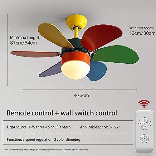 SAHROO MODERN LED TETETEM FAM COM LUZES DIMMÁVEL DE TETO DE TETO COM CONTROLE REMOTO DE VELAMENTO AJUSTÁVEL AJUSTÁVEL VENDAGEM Luz