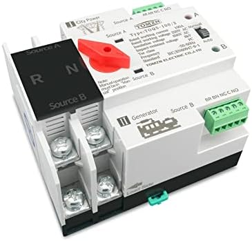 Ahafei 1PCS DIN Fase DIN ATS ATS 220V Dupla energia automática seletor elétrico Switches 2P 63A 100A 125A