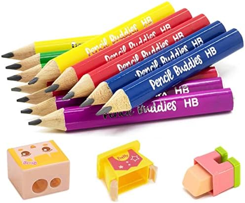 Lápis de jumbo curto para crianças, crianças em idade pré -escolar, jardim de infância, crianças pequenas e iniciantes