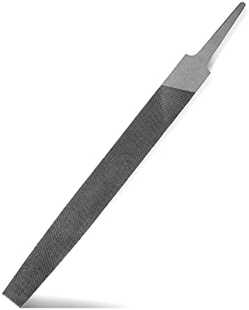 Arquivo de corte médio plano de 8 de 8, dentes de corte duplo, feitos de aço de alto carbono, arquivo único sem alça, adequado para modelar metal, madeira, etc.
