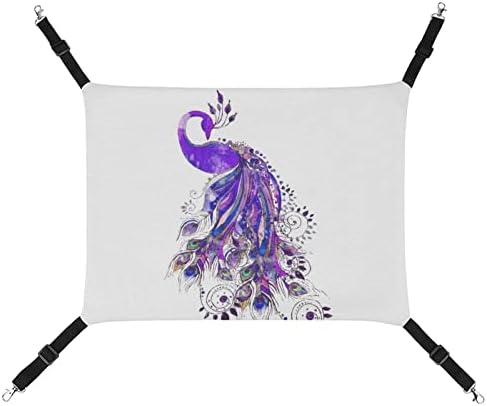 CAT Hammock pavão pavão roxo leito gaiola gaiola poleiro pendurado salvamento para animais de estimação pequenos 16,9 x13