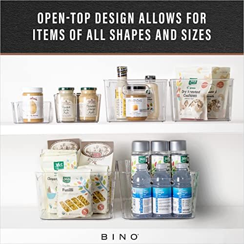 Bino | Libes de organizador de plastic, Pacote grande - 2, Limpo | A coleção do SoHo | Caixas organizadoras multiuso | Organizador