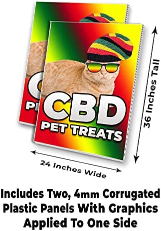 CBD PET trata Deluxe A-Frame Signification, inclui 2 painéis removíveis e suporte