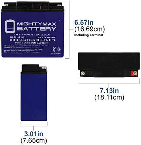 12V 22AH Gel Battery substitui o cortador de grama preto e Decker - 4 pacote