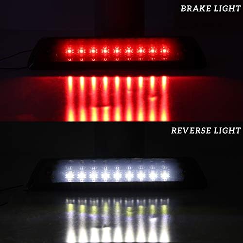 Kewisauto LED 3º Terceira luz de freio para F150 09-14, LED preto 3ª Luz traseira traseira de parada com lente defumada