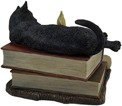 Veronese Design The Witching Hour Black Cat Sculpture