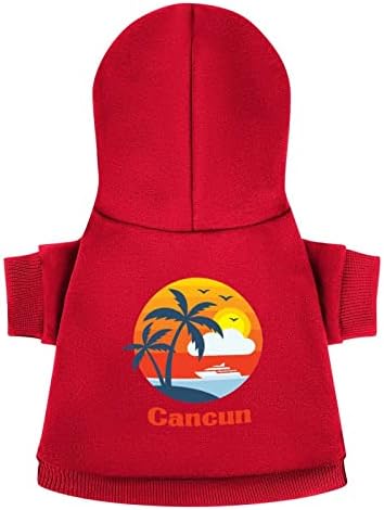 Cancun Sunset and Palm Trees One Piece Dog Costume Roupos de traje de estimação com acessórios para animais de estimação