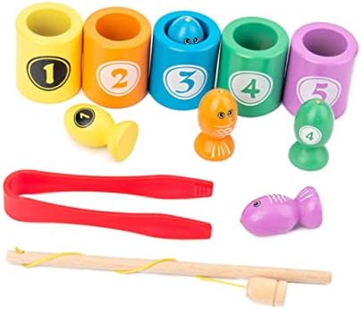 Toyvian 1 Set Toys de pesca magnética brinquedos educacionais para crianças brinquedos cerebrais infantil infantil playset de educação precoce número de brinquedos de aprendizado de brinquedo infantil de madeira brinquedo pequeno brinquedo de madeira criança
