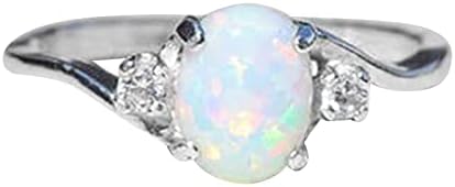 Fine Ladies Silver Ring oval Cut Rhinestone Jewelry Birthday Proposta de presente de noiva de noiva Ring High and Lows Ring for