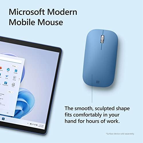Mouse Bluetooth sem fio da Microsoft, design esculpido para obter conforto final e rolagem suave, até 1 ano de duração