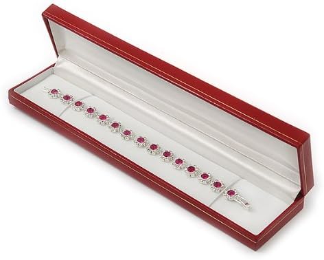 Avalaya Red Leatherette Bracelet/Pingente/Watch Jewellery Box