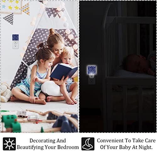 Nuvens chinesas azuis LED Night Light, Kids Nightlights for Bedroom Plug Int Wall Night Lamp Brilho ajustável para escadas