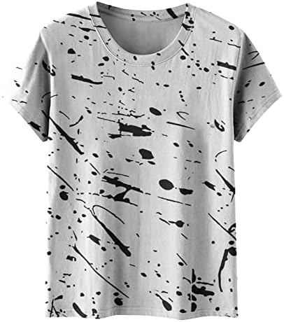 Camisa gráfica de algodão do pescoço de garotas adolescentes para mulheres de verão outono ix ix