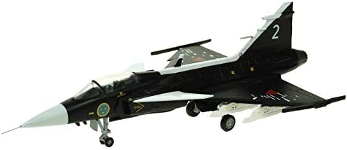 AV72 Saab Gripen Sueco Airforce Museum Black 1/72 Aeronave Modelo de Plano Diecast