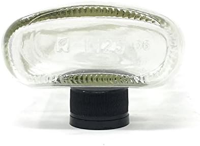 Garrafa de licor de frasco de vidro de 375 ml com tampas pretas