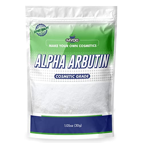MYOC ALPHA ARBUTIN Powder-30gm Pure Cosmetic Cosmetic Matteria prima sem adulterantes para uso industrial de bricolage
