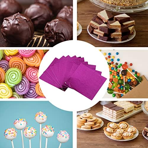 700 folhas de papel alumínio colorido de alumínio invólucro do dia dos namorados 4 x 4 polegadas Candy Chocolate DIY Papates