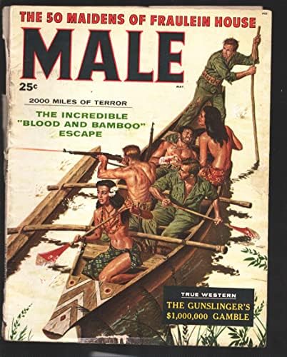 Masculino 5/1958-Atlasjames Bama provocativo cover-civil War Story de Joel Millard-Al Rossi Art Spicy Art por Mort Kunstler -VG