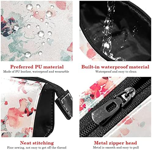 Bolsa de maquiagem de viagem sacos de maquiagem de bolsa de higieness à prova d'água para mulheres e meninas, arte abstrata da arte