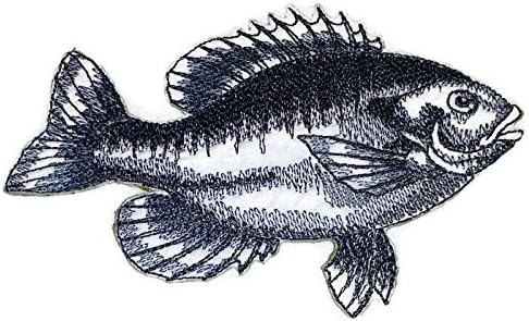 BOLMA DA NATURA BONITO PEIXO CUMPLENTE DE PEIXOS [peixe bluegill] Ferro bordado ON/Sew Patch [5 X3.4] Feito nos EUA]