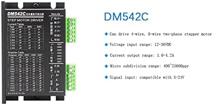 Voreal DM542C Driver de motor de passo em 2 fases 1.0-4.2a 12-36VDC 128 Subdivisão Adequada para 42 57 Máquina de