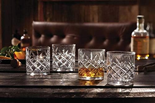 Arte da royalty Kinsley Lowball Whisky Glasses, 8 pc. Conjunto, 10,6 onças de copo curto para bebidas alcoólicas, bourbon, centeio ou cerveja, bebidas elegantes para homens ou mulheres, lava -louças