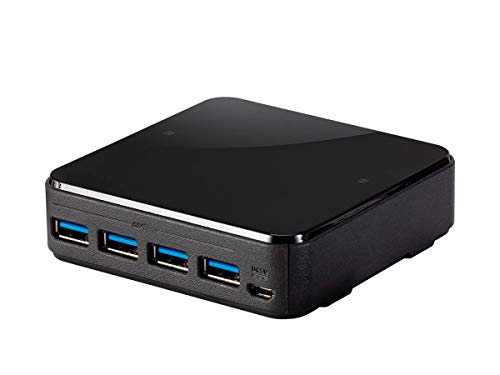 Monoprice 2x4 USB 3.1 GEN1 Switch de compartilhamento periférico, permite que 2 computadores compartilhem 4 dispositivos