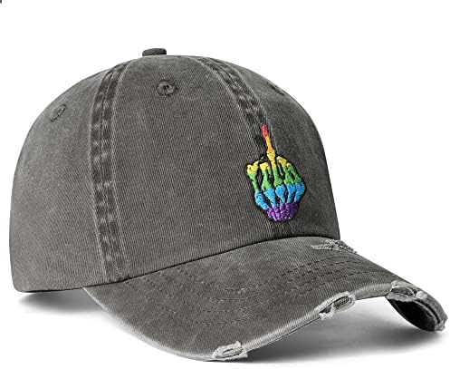 Chapéu de caminhoneiro arco -íris de orgulho para homens e mulheres, chapéus de beisebol bordados LGBT Gretos de boné