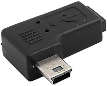 X-Dree deixou o angular de 90 graus micro USB fêmea para mini conector adaptador masculino USB (Connettore Maschio ad angolo