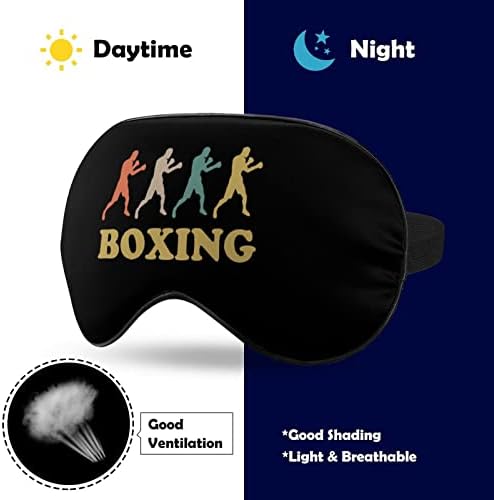Máscaras de olho macias de boxe retrô com cinta ajustável confortável para dormir para dormir
