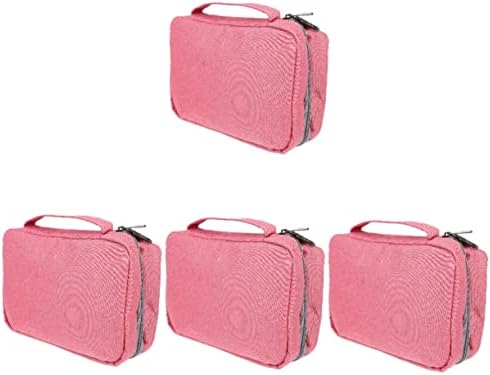 Valiclud 4pcs banheiros Viagem de banheiros cosméticos grandes produtos de higiene pessoal lave de lavagem de armazenamento bolsa de armazenamento Capacente Capacity Acessórios pendurados portáteis homens rosa prático