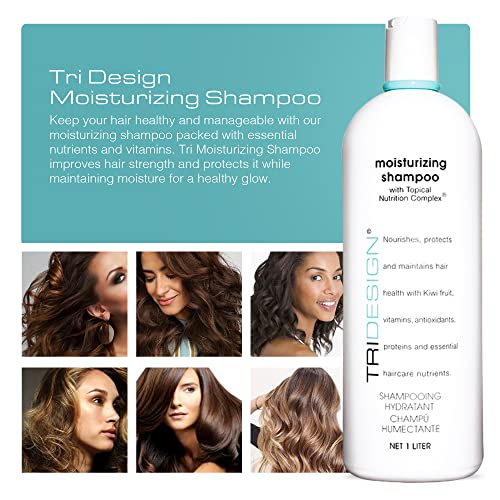 Shampoo hidratante para cuidados com os cabelos Tri - Revitalizando xampu de cabelo com complexo de nutrição tópica, shampoo