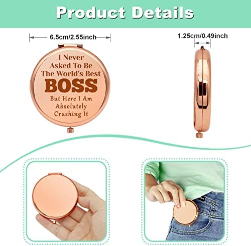 Presentes -chefe para mulheres Apreciação Presente Compact Makeup Mirror para líder gerente de mulheres Idéias de presentes