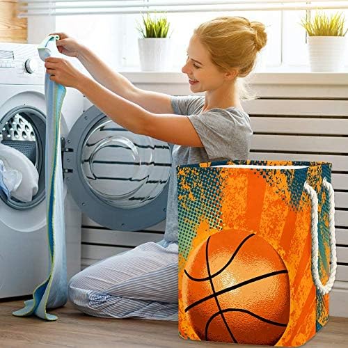 Basquete unicey jogando cesto de armazenamento dobrável de lavanderia de tamanho grande para quarto de berçário de bebê