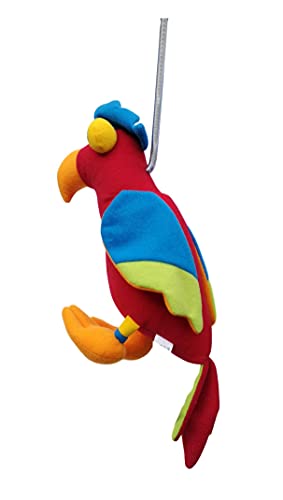 Distração móvel de animais de papagaio elástico para bebês e crianças pequenas