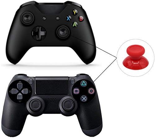 6 PCS Substituição de joysticks Thumbsticks com ferramentas cruzadas T8 para controladores Xbox One/PS4 - vermelho